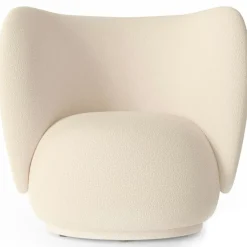 Ferm Living Fåtöljer-Rico Wool Bouclé Loungestol, Off-white