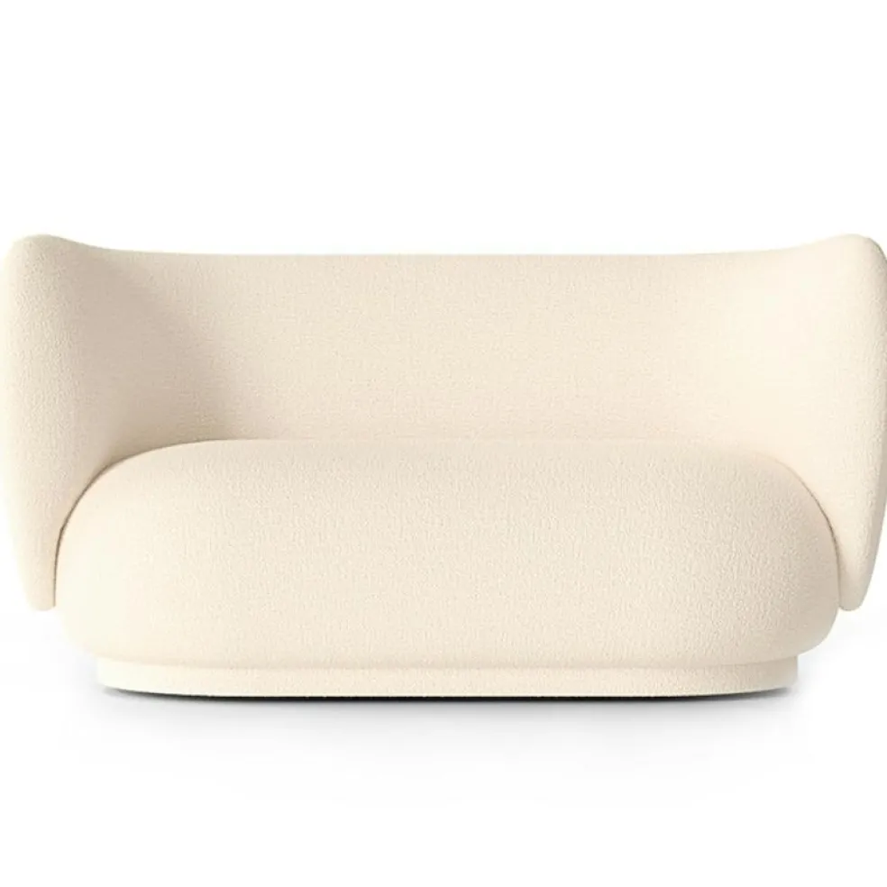 Rico Wool Boucle 2-Sitssoffa, Off-white