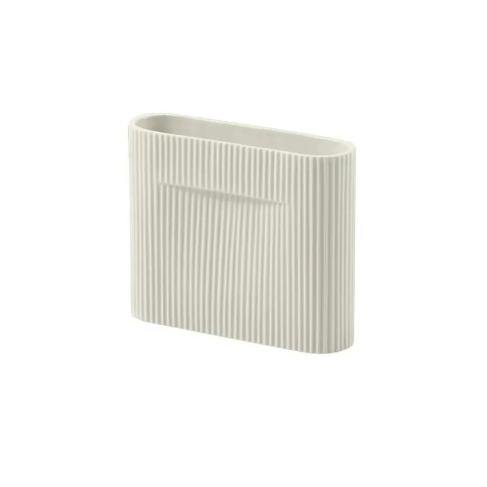 Ridge Vas 16,5 cm, Beige