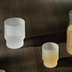 Ferm Living Snapsglas & Avecglas|Dricksglas-Ripple Glas 4-pack 20 cl, Klar