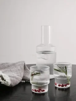 Ferm Living Snapsglas & Avecglas|Dricksglas-Ripple Glas 4-pack 20 cl, Klar