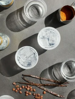 Ferm Living Snapsglas & Avecglas|Dricksglas-Ripple Glas 4-pack 20 cl, Klar