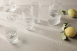 Ferm Living Snapsglas & Avecglas|Dricksglas-Ripple Glas 4-pack 20 cl, Klar