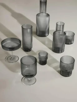 Ferm Living Snapsglas & Avecglas|Dricksglas-Ripple Glas 4-pack 20 cl, Klar