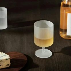 Ferm Living Vinglas-Ripple Wine Glass 2 pcs. Vinglas 2-pack Klar