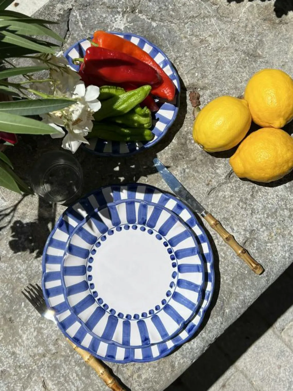 Piccola Home Assietter-Riviera Assiett 20 cm, Blå