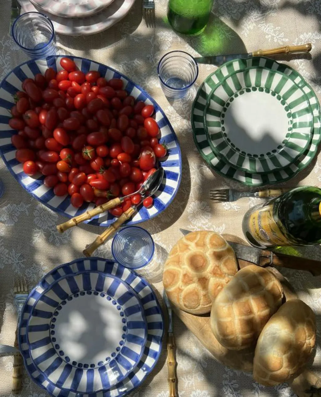 Piccola Home Assietter-Riviera Assiett 20 cm, Blå