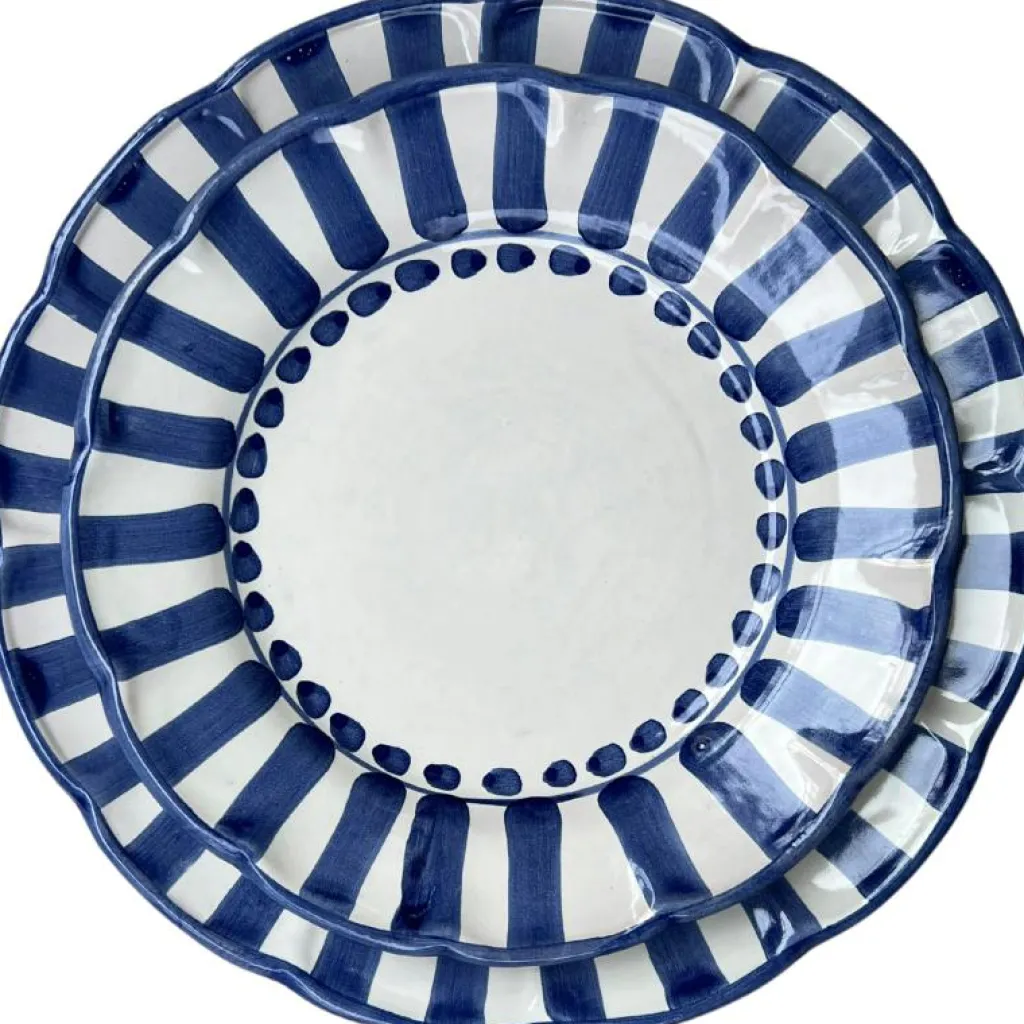 Piccola Home Assietter-Riviera Assiett 20 cm, Blå