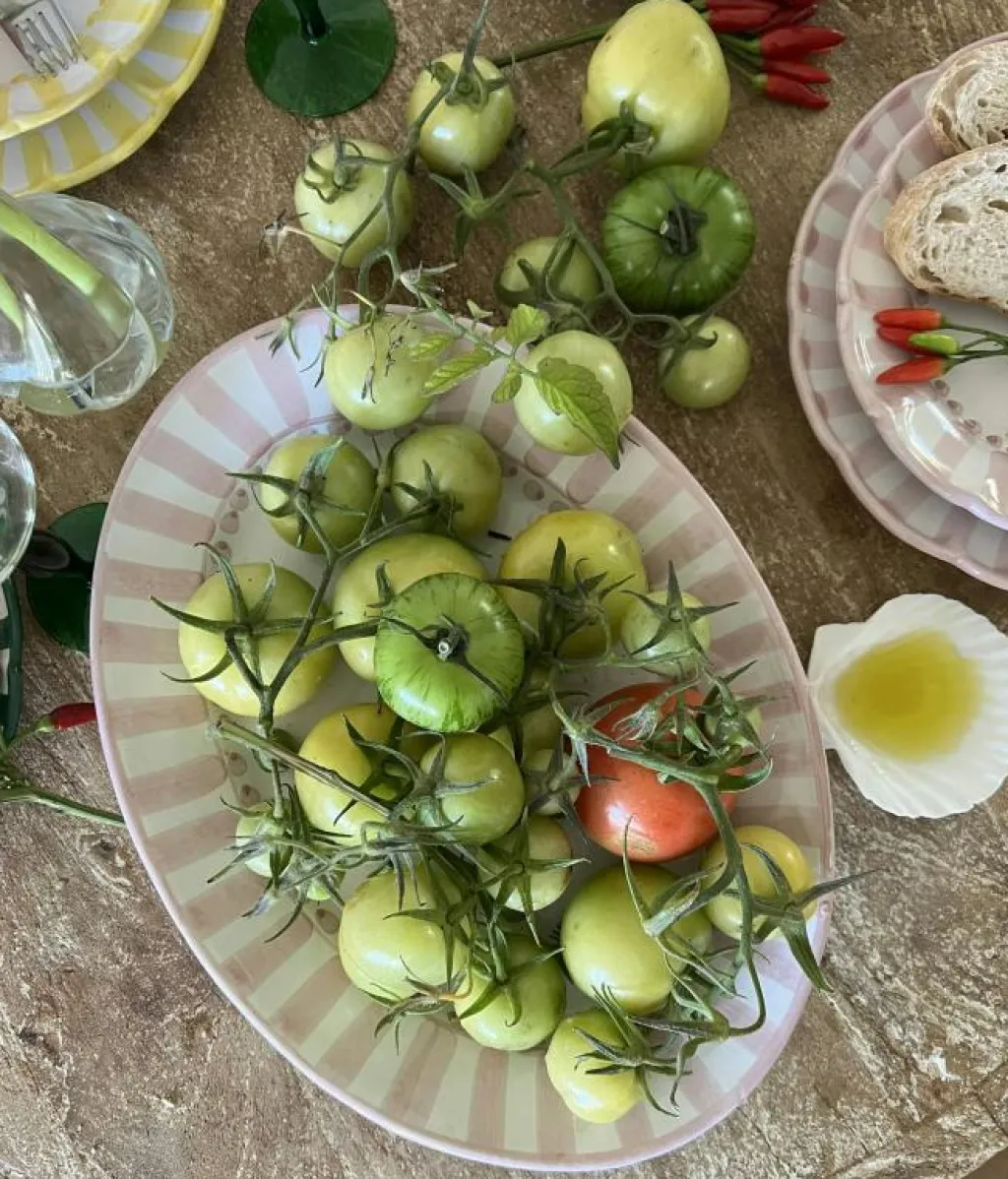 Piccola Home Uppläggningsfat-Riviera Serveringsfat Oval 37 cm, Rosa