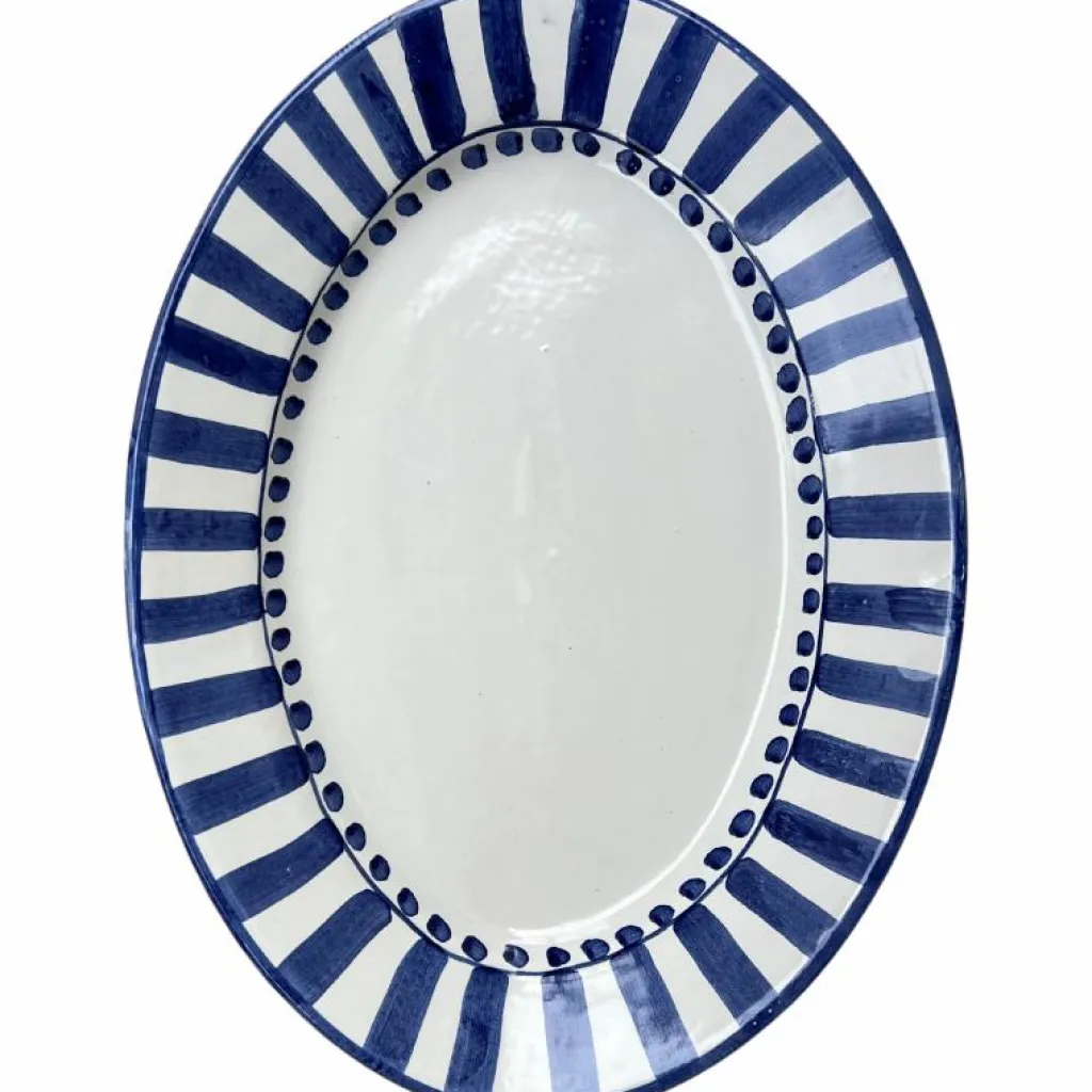 Piccola Home Uppläggningsfat-Riviera Serveringsfat Oval 37 cm, Rosa