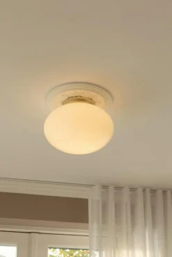 Nuura Badrumsbelysning|Plafonder-Rizzatto 301 Plafond, Mässing / Opal