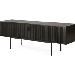 Ethnicraft Skänkar & Sideboards|Tv-Bänkar & Mediabänkar-Roller Max Skänk Mörkbetsad Teak, 242 cm
