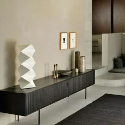 Ethnicraft Skänkar & Sideboards|Tv-Bänkar & Mediabänkar-Roller Max Skänk Mörkbetsad Teak, 242 cm