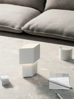 Romb Mini Bordslampa Portabel, Cotton