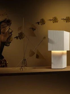 Romb Mini Bordslampa Portabel, Cotton