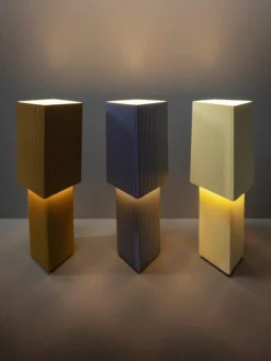 Romb Mini Bordslampa Portabel, Cotton