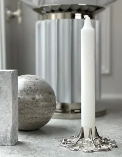 Skultuna Ljuslyktor-Rosen Ljusstake, Silverpläterad Mässing