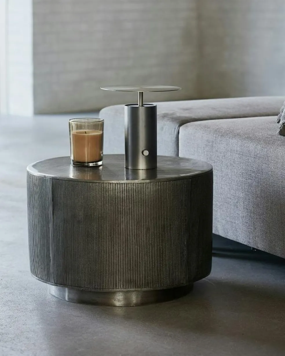 Rota Soffbord H50 cm, Borstat Silver