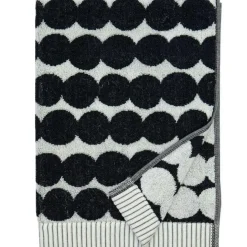 Räsymatto Hand Handduk 50x70 cm, Svart/Vit