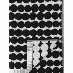 Räsymatto Hand Handduk 50x70 cm, Svart/Vit