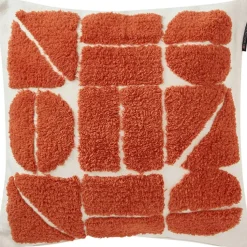 Lexington Prydnadskuddar & Fodral-Rug Graphic Kuddfodral 50x50 cm, Terra/Vit