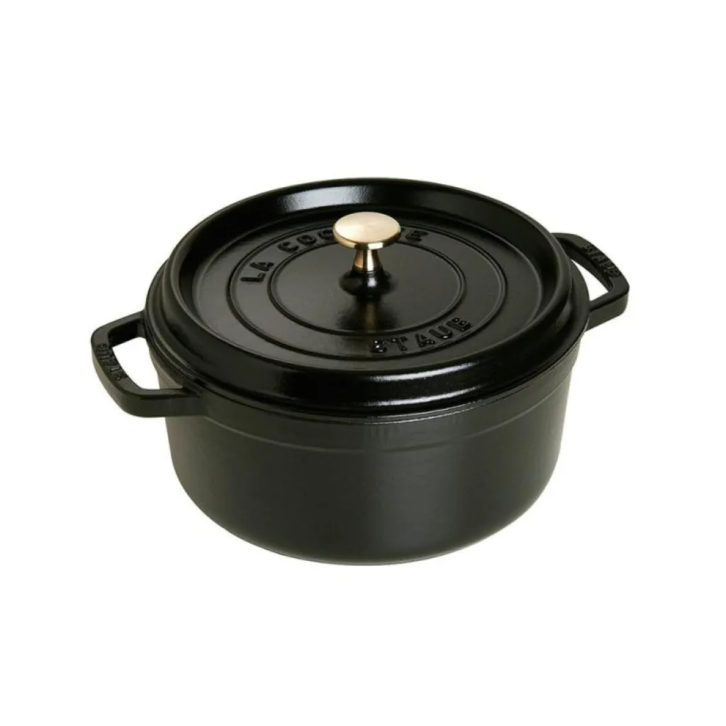 Staub Grytor-Rund Gryta i Gjutjärn 3,8 L, Svart