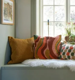 Sagar Kuddfodral Bouclé 50x50 cm, Apricot Orange / Rose