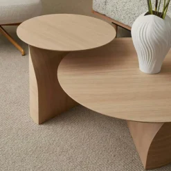 Savoa Soffbord Ø84 cm, Oljad Ek