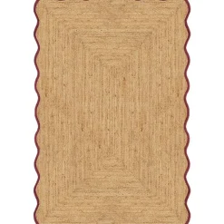 Layered Jutemattor-Scallop Jutematta 75x200 cm, Misty Blue