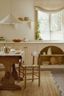 Layered Jutemattor-Scallop Jutematta 75x200 cm, Misty Blue