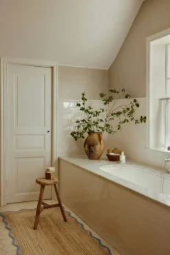 Layered Jutemattor-Scallop Jutematta 75x200 cm, Misty Blue