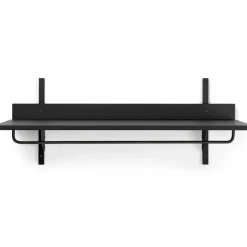 Sector Hylla Med Klädstång, Svartbetsad Ask / Svart