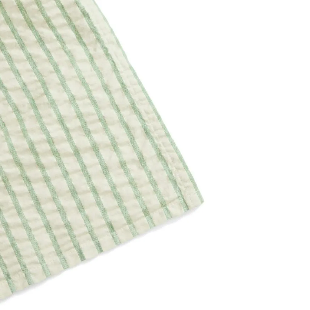 Barn Garbo & Friends Barnfiltar-Seersucker Babyfilt 110x110 cm, Stripe Emerald