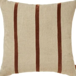 Senti Stripe Kuddfodral 50x50 cm, Carob Brown
