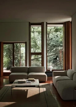 &Tradition Soffbord-Sett LN13 Soffbord 100x100 cm, Rökfärgat Glas