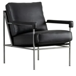 Jonas Ihreborn Fåtöljer-Seventy Five Fåtölj Läder, Challenger Brandy / Beige Canvas