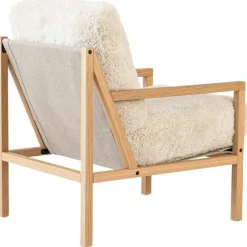 Jonas Ihreborn Fåtöljer-Seventy Five Wood Fåtölj, Ek / Fårskinn Scandinavian Grey