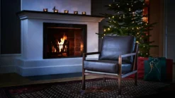 Jonas Ihreborn Fåtöljer-Seventy Five Wood Fåtölj, Valnöt / Läder