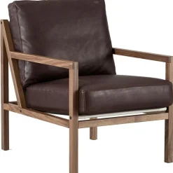 Jonas Ihreborn Fåtöljer-Seventy Five Wood Fåtölj, Valnöt / Läder