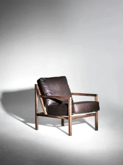 Jonas Ihreborn Fåtöljer-Seventy Five Wood Fåtölj, Valnöt / Läder