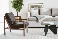 Jonas Ihreborn Fåtöljer-Seventy Five Wood Fåtölj, Valnöt / Läder