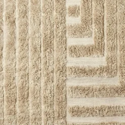 Dusty Deco Ullmattor-Shaggy Labyrinth Ullmatta 300x200 cm, Beige