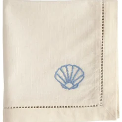 Pick a Poppy Servetter & Tillbehör-Shell Bomullsservett 45x45 cm