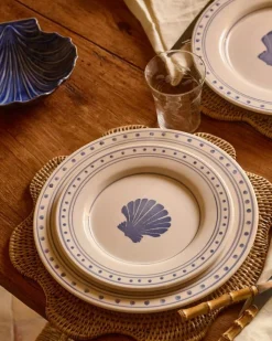 Pick a Poppy Dessertskålar|Frukostskålar-Shell Skål Medium, Blå