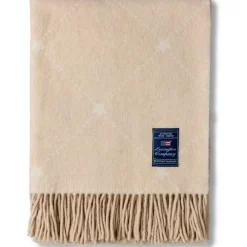 Signature Star Pläd 130x170 cm, Vit / Marinblå