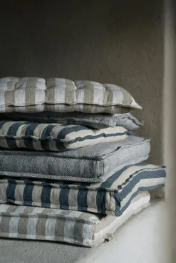 ERNST Stolsdynor-Sittdyna 45x45 cm, Vit/Blå