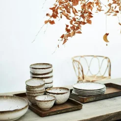 Skål 60 cl, Brun / Vit