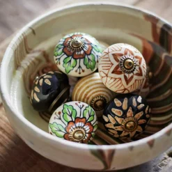 Madam Stoltz Serveringsskålar|Salladsskålar-Skål 16 cm, Ljusblå/Grön