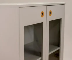 Skåp Höllviken Glasdörr med RAM Ljusgrå