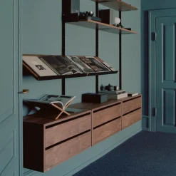 New Works Modulära Hyllsystem-Skåp Med Lådor, Valnöt